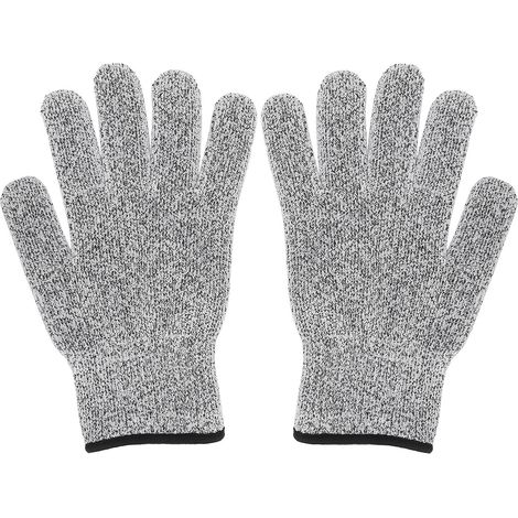 2 Pièces Gants Anti-Coupures Niveau 5 Protection Maximale pour Travaux de Cuisine et Jardinage Gris (1/5)