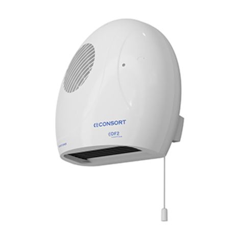 CONSORT CLAUDGEN DF2 Heatflow Downflow Fan Heater 2kW with Pull Cord Switch