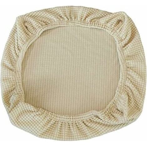 Set with 2 elastic Stuhlhussen aus Elastan, waschbar, für Bürostühle, Esszimmer, Bar, Hochzeitsdekoration (beige) (1/5)