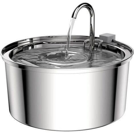 Fontana per gatti da 3,2 litri in acciaio inox con pompa potenziata e 1 filtro di ricambio.