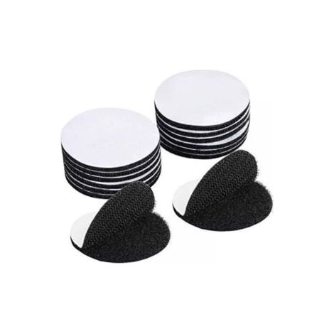 15 Pièces Noir Scratch Autocollant Double Face,Bande Auto-Adhésif, Adhesif Double Face Extra Fort, Rond (5 x 5cm) (1/5)