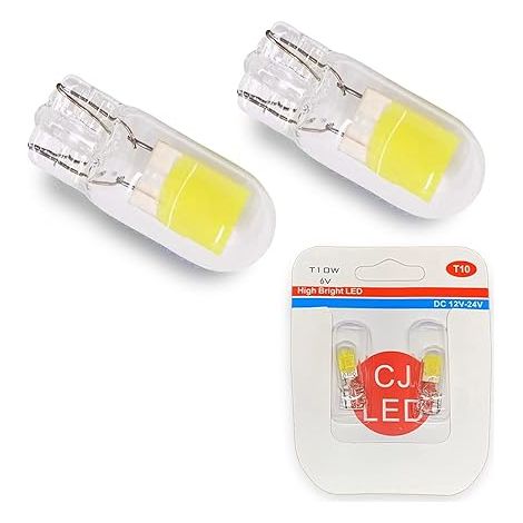 W5W 501 194 ampoule LED 6V 6000K blanche T10 168 2825 LED éclairage clignotant veilleuses intérieur voiture feu position latéral feux plaque (1/5)