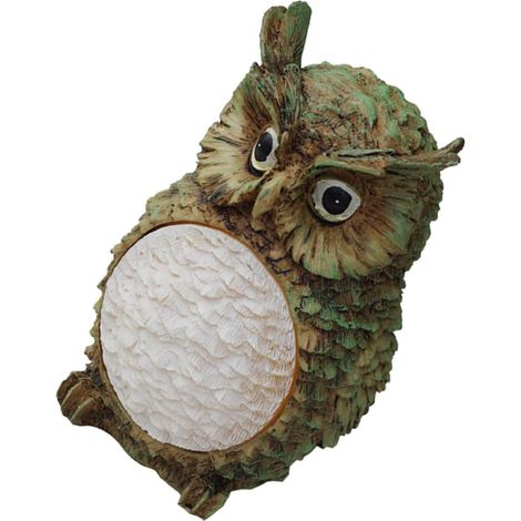 Lampe Solaire Hibou LED Étanche en Résine pour Jardin Pelouse Décoration Lumineuse Extérieure 1 Pièce Ornement Original pour Terrasse (1/5)
