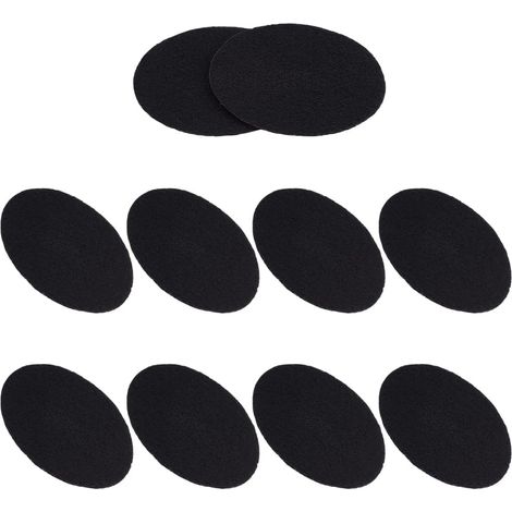 10 Pack filtres remplacement gamme portatives filtres hotte gamme universelle 12cm filtre à Air de carbone noir filtre à éponge charbon actif retrait des odeurs graisse des hottes bureau (1/5)