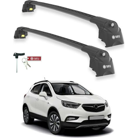 TURTLE kompatibel mit Opel Mokka X 2016-2020 Dachträger Air2 Schwarz (1/5)