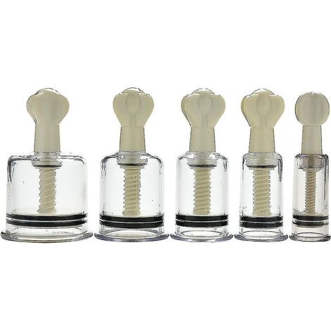 Set mit 5 Saugnäpfen für Brustwarzen und Brustprothesen (1/5)