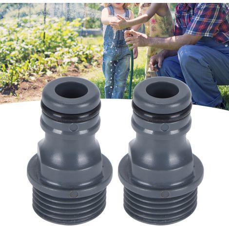 Adaptateur de raccord rapide manche G1/2 pour système d'irrigation [2 pièces ABS avec joint anti fuite] (1/5)