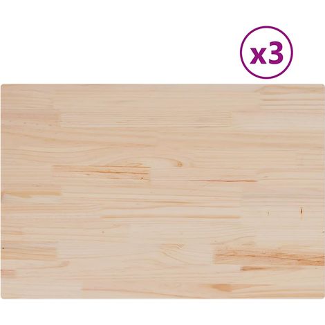 Maison Exclusive - Piani Tavolo 3 pz 80x53x2,5 cm Rettangolare Legno Massello Pino