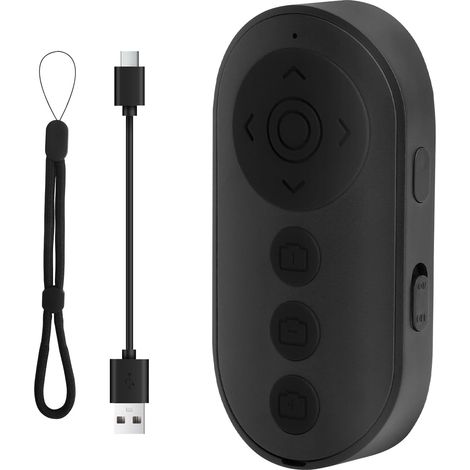 Télécommande Bluetooth Déclencheur Smartphone Page Turner – Télécommande Smartphone Page Turner pour Vidéo, Lecture et Caméra, Bluetooth Remote Control (1/5)