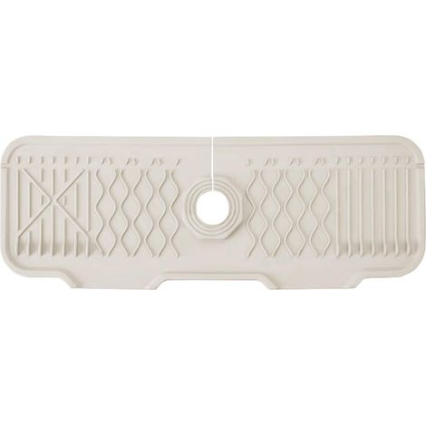 Protection anti-éclaboussures d'évier en silicone 43, 2 x 15 cm, tapis de drainage efficace pour robinet d'évier, tapis de robinet ' antidérapant (1/5)