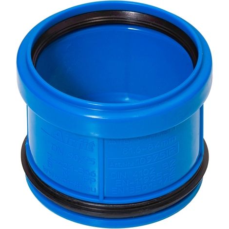 airfit PP-Abwasser-Innen-ReduzierstückDN 90/75, für dickwandige Rohre, blau
