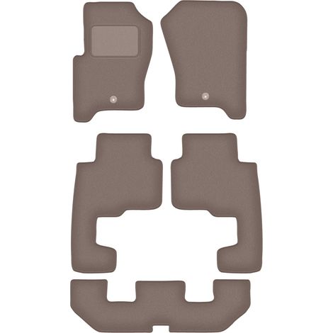 Alfombrillas de terciopelo para Land Rover Discovery III SUV 7 plazas (2004-2009) beige