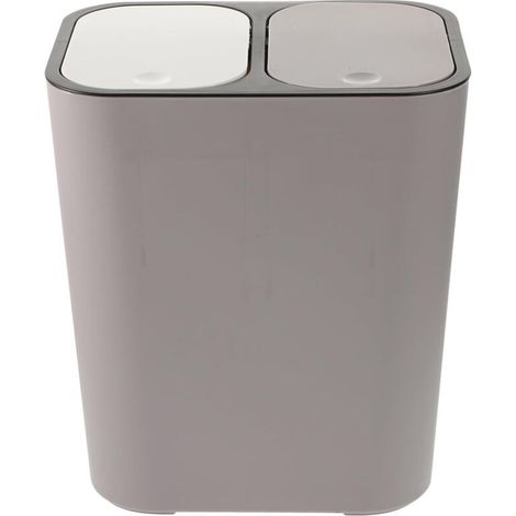 Recyclingbehälter, Mülltonnen mit Deckel, Doppelmülltonne, Toiletteneimer, Doppelmülltonne, Fassmülltonne, 2-Kammer-Mülltonne (1/5)