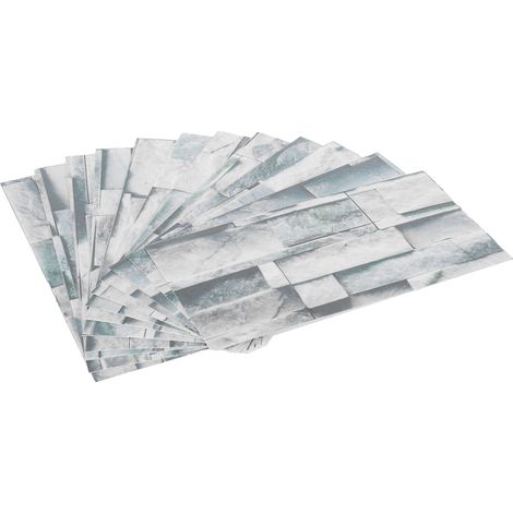 Set mit 12 wasserfesten PVC-Fliesenaufklebern, selbstklebend, für Badezimmer, Küche, Wohnzimmer, Bodendekoration (1/5)