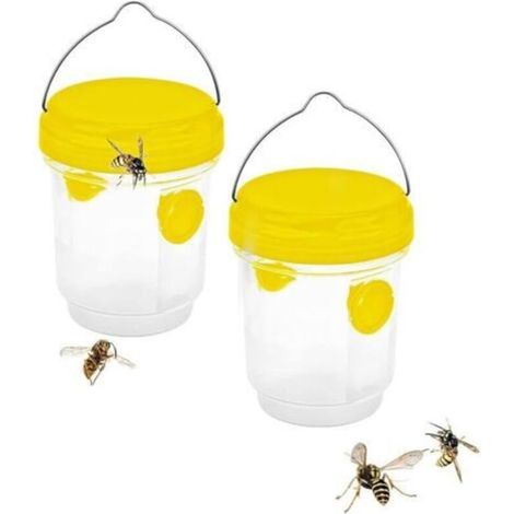 Piège à frelons asiatiques, piège à guêpes et frelons suspendu pour l'extérieur, kit de piège à frelons en bouteille en plastique pour l'intérieur, moustiques, mouches, piège à moustiques (1/4)