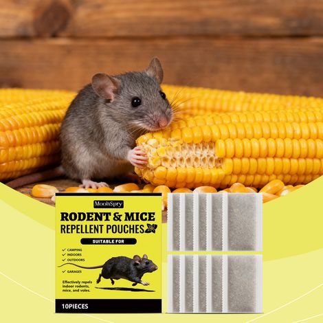 Rodent repellent sachet with plant-scented scent, suitable for indoor and outdoor use, camping, and garages -- 100g (1/5)