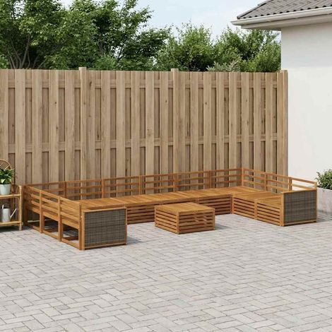 vidaXL Sofagarnituren 11 pcs Massivholz Akazie (1/5)