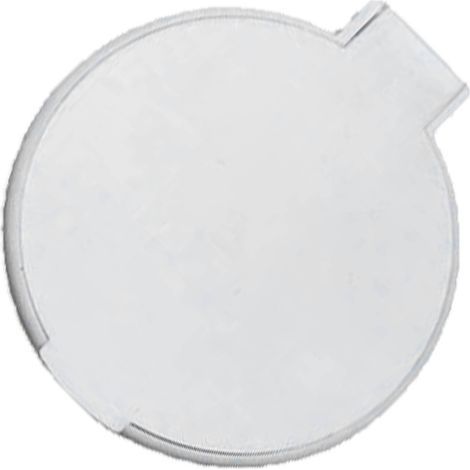Miroir circulaire pliable simple face en plastique. compact et portable. blanc. Miroir cosmétique de poche blanc. (1/5)