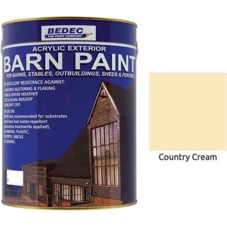 Bedec Barn Paint - Semi-Gloss - Country Cream - 2.5L