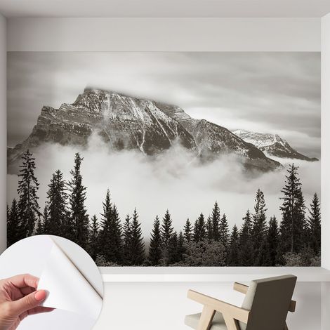 Papier peint autocollant Mural avec colle pour salon et chambre Décoration murale rapide Paysage montagneux 152x104 cm (1/5)