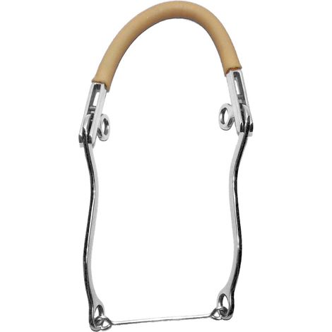 Hackamore en caoutchouc et acier inoxydable avec nez recouvert de caoutchouc
