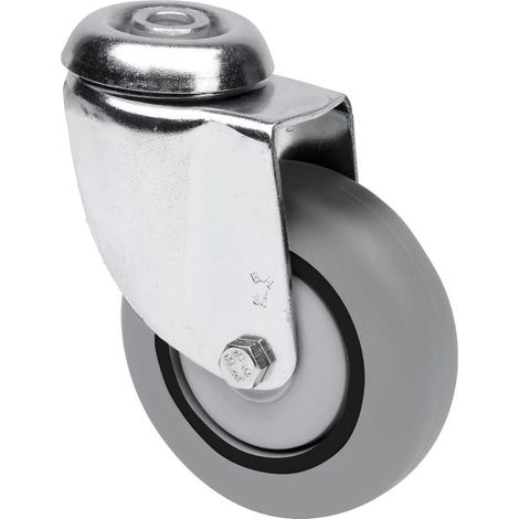 rueda giratora agujero m10 20bh100cp-pgisb poliamix-goma gris eje bolas (1/3)