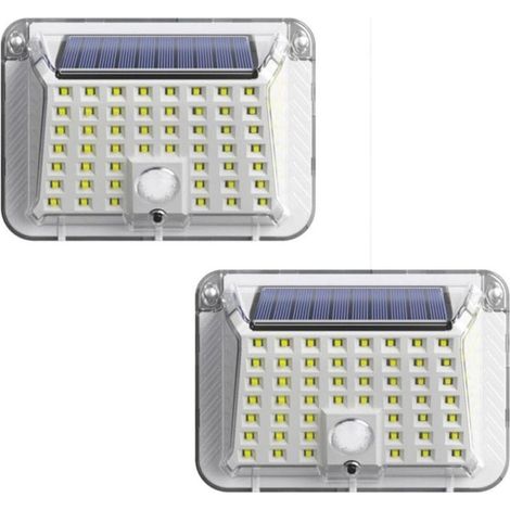 90 LED Outdoor Solar Light, Solar Outdoor LED Spotlight, 3 Modes with Motion Sensor, IP65 Waterproof Wall Light for Garden, Patio and Garage (2) [Energy Class E] (1/5)