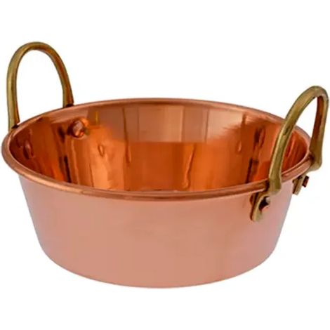 Casserole en Cuivre et Laiton pour Confiture, Ø 26 cm, Chaleur Équilibrée