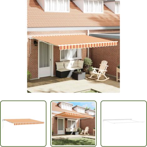 Store rétractable - Auvent rétractable électrique Jaune et Orange 400 × 300 cm (1/5)