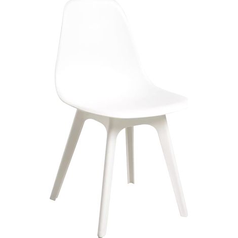 Silla de Comedor Nordik Elegante Asiento y Patas Blanco Color 46,5x82x39cm Comedor Oficina Salón Teletrabajo Cocina Blanco Cocina Salón - ORION91oficial® (1/5)