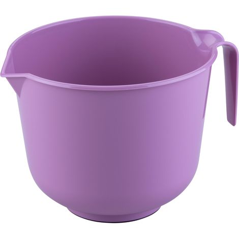 Bol mélangeur 2,5 l avec poignée, fond antidérapant et passe au lave-vaisselle, PP, 22 x 18 x 15 cm, rose glacée, idéal pour les amateurs de pâtisserie et de cuisine (1/3)