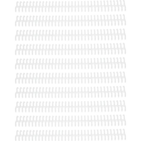 10 anneaux de reliure en plastique à 34 trous avec reliure à feuilles détachables, boucle de reliure amovible, diamètre 12 mm