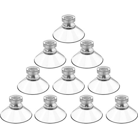 10 Pièces ventouse a visser,Ventouse Filetée Ventouses avec Filetage,Ventouse en Plastique PVC Suspension Ventouse Transparente,ventouse rideau isolant camping car,pour Voiture,van,Camping-40mm