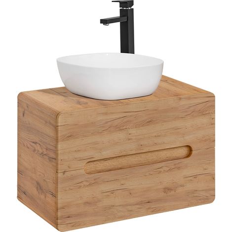 Mobile bagno con lavabo Arun marrone 80cm (1/5)