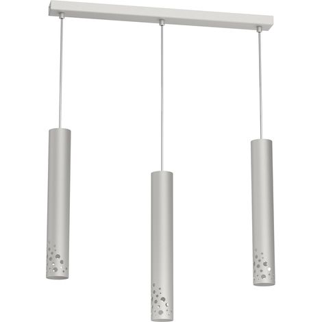 Suspension grise 60 cm 3xGU10 8W Tibia Buble Luminex