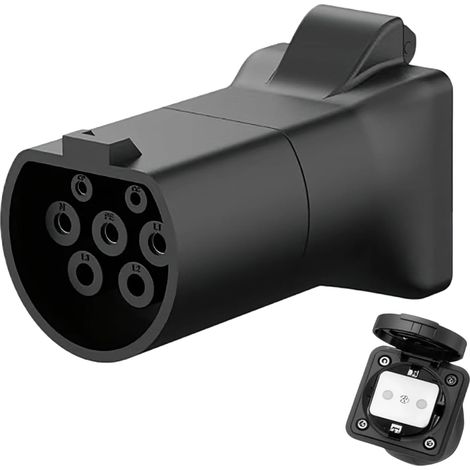 Adaptateur Type 2 vers Schuko et Prise Universelle 3,5 KW 16 A 220 V Adaptateur de charge V2L Adaptateur de véhicule électrique pour charger voitures,motos et scooters (1/5)
