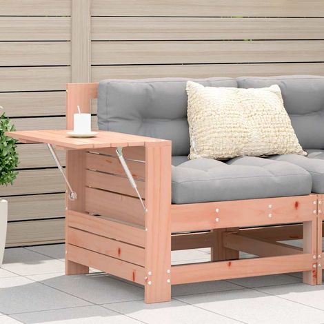 Fauteuil de Jardin avec Plateau Rabattable en Bois de Douglas Massif 69x62x70,5 cm - PANGIVO (1/5)