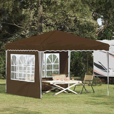 Pop-up Partyzelt Taupe 288 x 288 x 245 cm Oxford-Stoff
