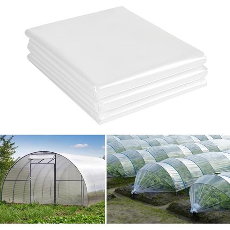 Film de Serre 2x4 M, Bâche Polyéthylène Transparente pour Jardin, Anti-déchirure, Couverture pour Tunnel de Jardinage, Protection des Plantes (1/5)