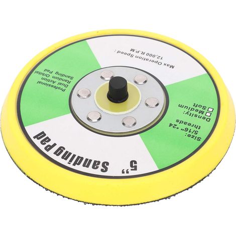 5in/125mm Round Sanding Disc Pad,Sanding Buffing Polishing Pad, Backing Plate Sanding Pad Angle Grinder Accessories Buffing Abrasive Wheel (1/5)