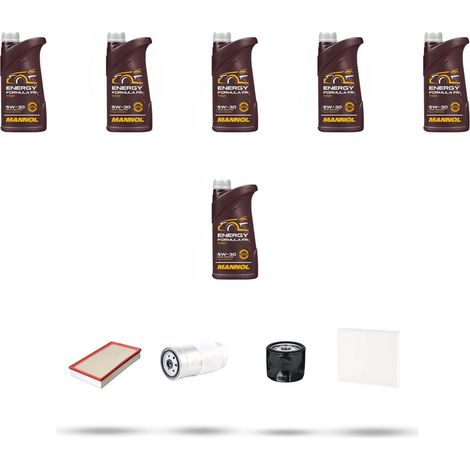 Kit tagliando 4 FILTRI e 6L OLIO compatibile con Volvo S80 2.5 TDi 103Kw dal 1999 al 2001 (1/5)