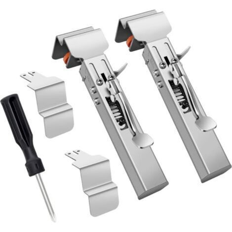 2PCS Adjustable Drawer Fixing Clamps, Universal Stainless Steel Cabinet Installation Clamps, 32-50mm Adjustable Installation Fixing Clamps, Installation Clamps (1/5)