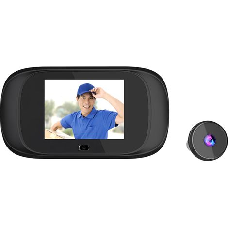 Viseur numérique pour porte entrée caméra judas 2,8 pouces écran couleur moniteur angle large 90° sonnette visuelle maison appartement sécurité sans fil pile AAA (1/4)