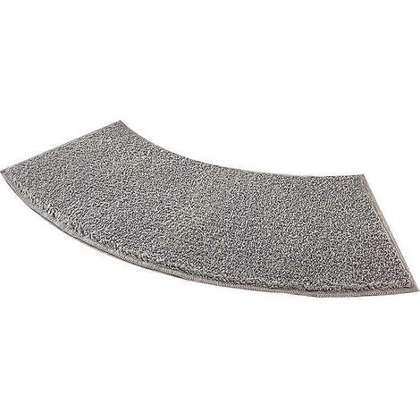 Tapis de douche d'angle arrondi 100 x 40 cm, en microfibre, lavable en machine. (1/5)