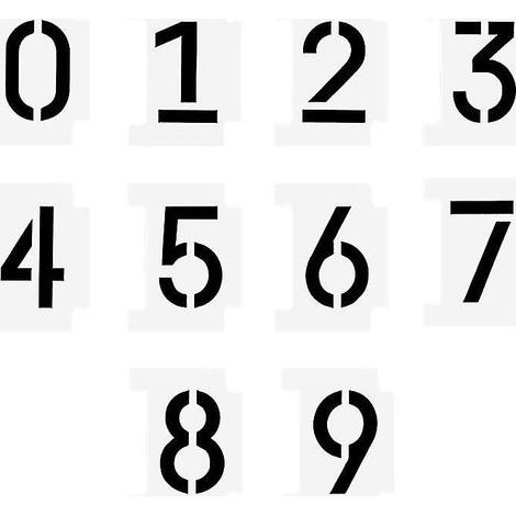1 jeu de pochoirs de chiffres (1/3)