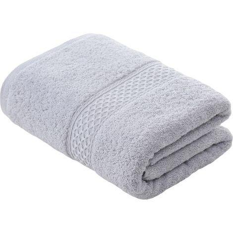 1 toalla gruesa de algodón, suave, absorbente, de secado rápido, lavable a máquina, para el hogar, residencia estudiantil y hotel. (1/5)