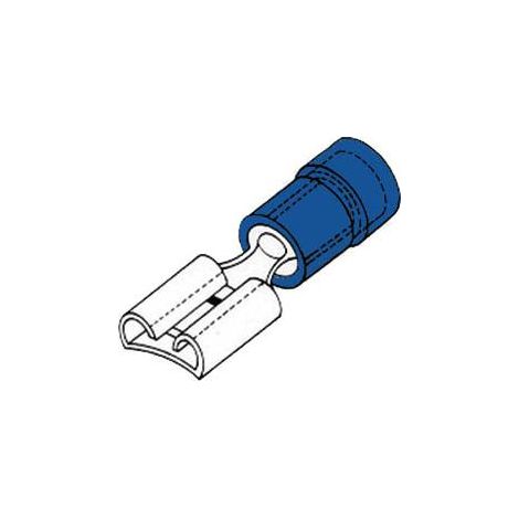 Velleman Conector Hembra FBF6, Azul, 6,4 mm, Juego de 10 Unidades