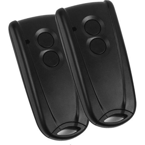 Télécommande portail garage RSC2 433 MHz – compatible Hormann RSE2, RSZ1, AGS, lot de 2, commande à distance, fréquence radio 433 MHz, remplacement idéal pour ouverture et fermeture de porte motorisée (1/4)