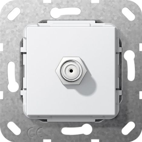 GIRA 565003 SAT F PRISE ADAPTATEUR MÂLE/FEMELLE POUR CÂBLE SATELLITE BLANC PUR