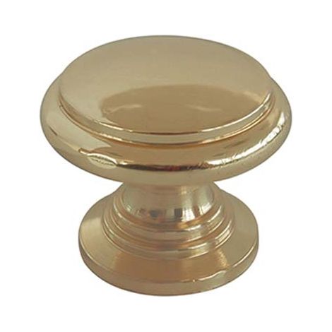 POMOLO OTTONE TORNITO TESTA PIANA - LUCIDO MM 20X17- 5 pezzi